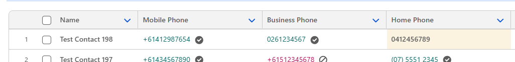 Draft Invalid Phone Number